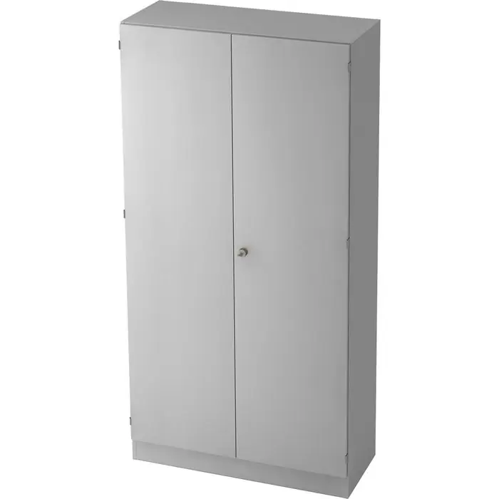 Hammerbacher Aktenschrank Solid 6910, aus Holz, abschließbar, 100x200,4x42cm (B/H/T), lichtgrau Begrenztes Angebot