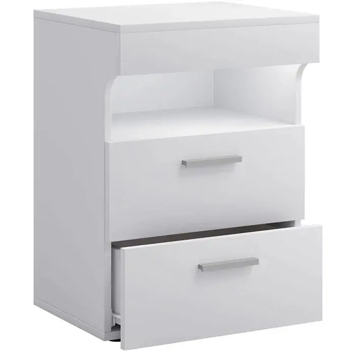 VCM Nachttisch Slepal L 919081, weiß, mit 2 Schubladen, (B/H/T) 45 x 61 x 39cm Nur Für Kurze Zeit