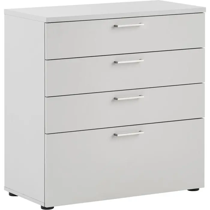 Jetzt Kaufen Möbelpartner Kommode Serie 1500, lichtgrau, mit 4 Schubladen, 80,2 x 84,2 x 41cm