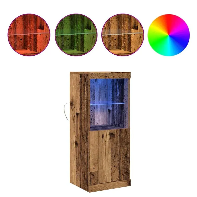 Jetzt Bestellen vidaXL LED-Sideboard Altholz 41 x 37 x 100 cm Holzwerkstoff