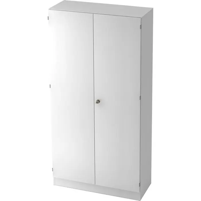Hammerbacher Aktenschrank Solid 6910, aus Holz, abschließbar, 100x200,4x42cm (B/H/T), weiß Rabatt