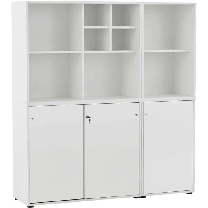 Neu Möbelpartner Kombischrank Serie 400, weiß, abschließbar, mit 2 Schiebetüren & Drehtür, (B/H) 151 x 167cm