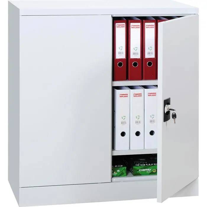 Direkt Vom Hersteller G-Office Aktenschrank FLC/FP.109 Metall zerlegt, abschließbar, 92 x 100 x 42cm (B/H/T), lichtgrau