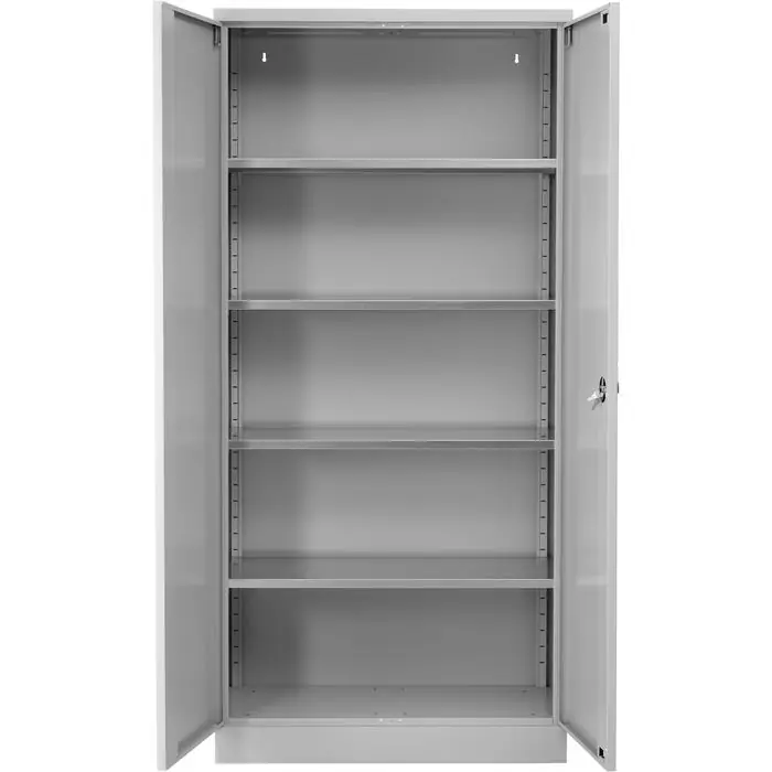 Sichere Zahlung G-Office Werkzeugschrank FLC/NV.192x60, aus Metall, lichtgrau, mit 4 Fachböden, abschließbar, 120 x 195 x 60 cm