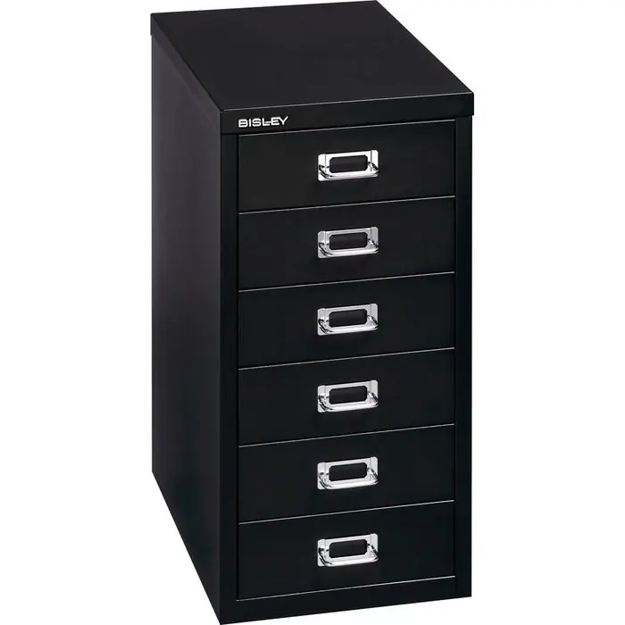 Bisley Schubladenschrank MultiDrawer, aus Metall, 6 Schübe, schwarz, (B/H/T) 28 x 59 x 38cm Billig