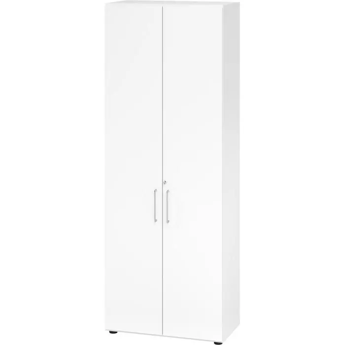 Hammerbacher Aktenschrank Serie 9 Advanced, aus Holz, abschließbar, 80 x 215,4 x 42cm (B/H/T), weiß Neue Ware