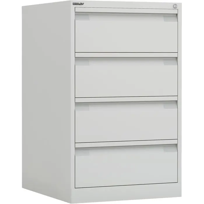 Bisley Karteischrank KS24-625, für DIN A5, 2-bahnig, mit 4 Schüben, weiß Nur Für Kurze Zeit