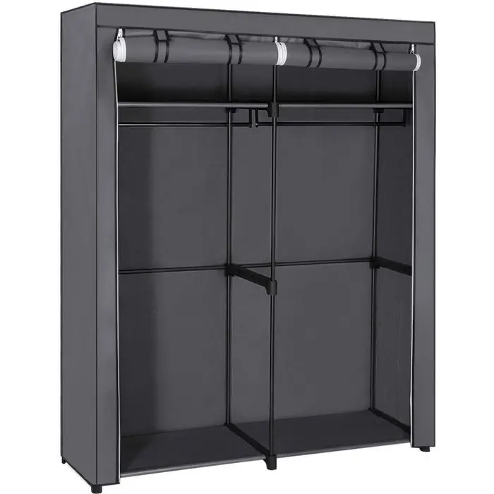 Songmics Kleiderschrank RYG02GY, grau, 2 Stofftüren, (BxHxT) 140 x 174 x 43cm Sofort Bestellen