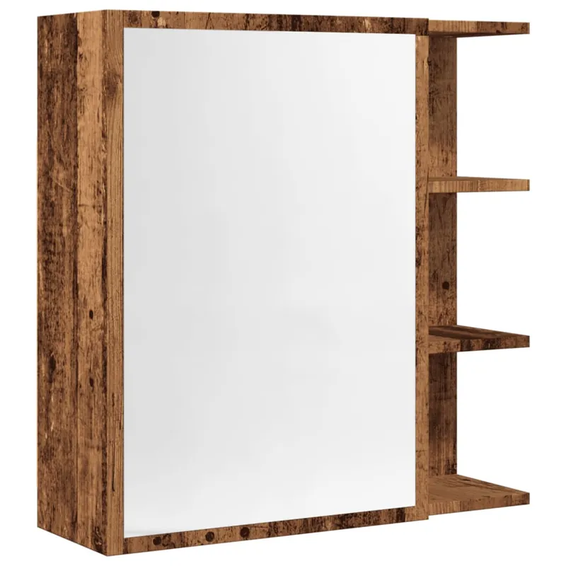 vidaXL Spiegelschrank Altholz-Optik 62,5x20,5x64 cm Holzwerkstoff Abverkauf