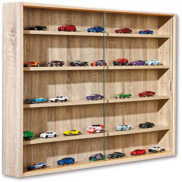 Ausverkauf Inter-Link Glasvitrine Collectizioni, hängend, 4 Fachböden, 80 x 60 x 9,5cm, sonoma eiche