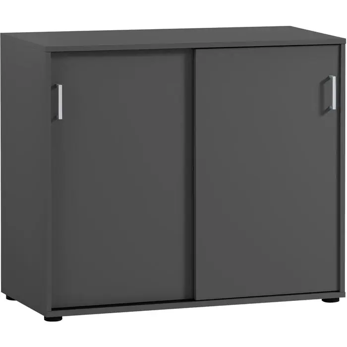 Heißes Angebot Möbelpartner Schiebetürenschrank Niels 2021, Holz, 100,1 x 83,6 x 41cm, anthrazit