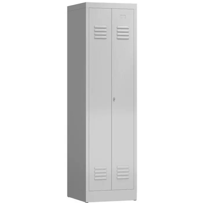 Kracherpreis ClassiX Spind X-510400, Doppelspind, lichtgrau, 2 Abteile, mit Drehriegelschloss, 50 x 180 cm