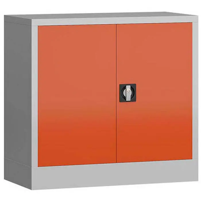 ClassiX Aktenschrank X-530304, aus Metall, abschließbar, 80 x 75 x 38cm, rot / lichtgrau Begrenztes Angebot