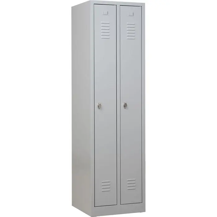 Highlight G-Office Spind WRC/2.1850, lichtgrau, 2 Abteile, mit Drehriegelschloss, 50 x 180 cm