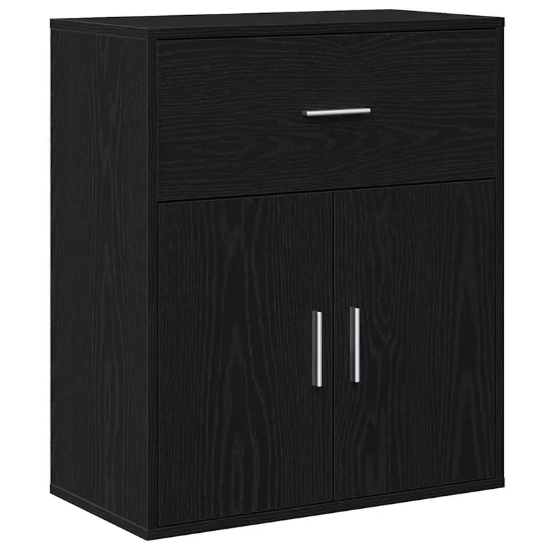 vidaXL Sideboard Schwarz Eichen-Optik 60 x 31 x 70 cm Holzwerkstoff Garantierte Lieferung