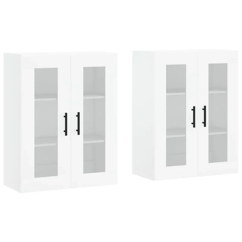 vidaXL Wandschränke 2 Stk. Weiß Holzwerkstoff Super-Preis