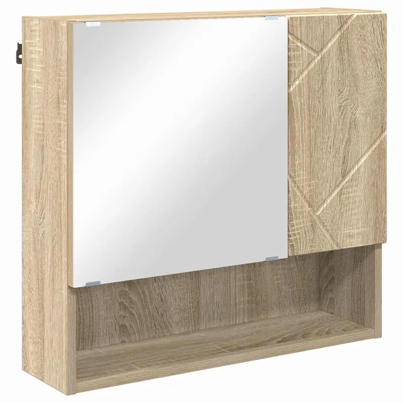 Billig vidaXL Spiegelschrank Sonoma-Eiche 59 x 17 x 55 cm Holzwerkstoff
