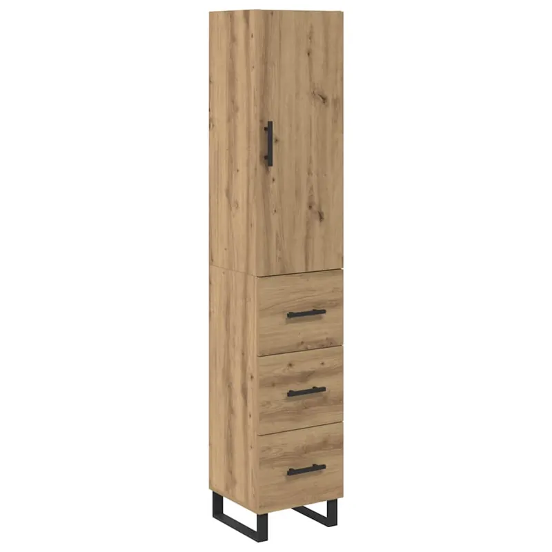 Aktuell vidaXL Highboard Artisan-Eiche 34,5 x 34 x 180 cm Holzwerkstoff