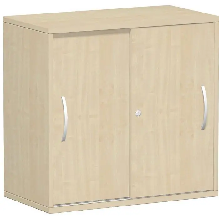 Versand Am Gleichen Tag Geramöbel Schiebetürenschrank Flex, Holz, abschließbar, 80 x 79,8 x 42,5cm, ahorn