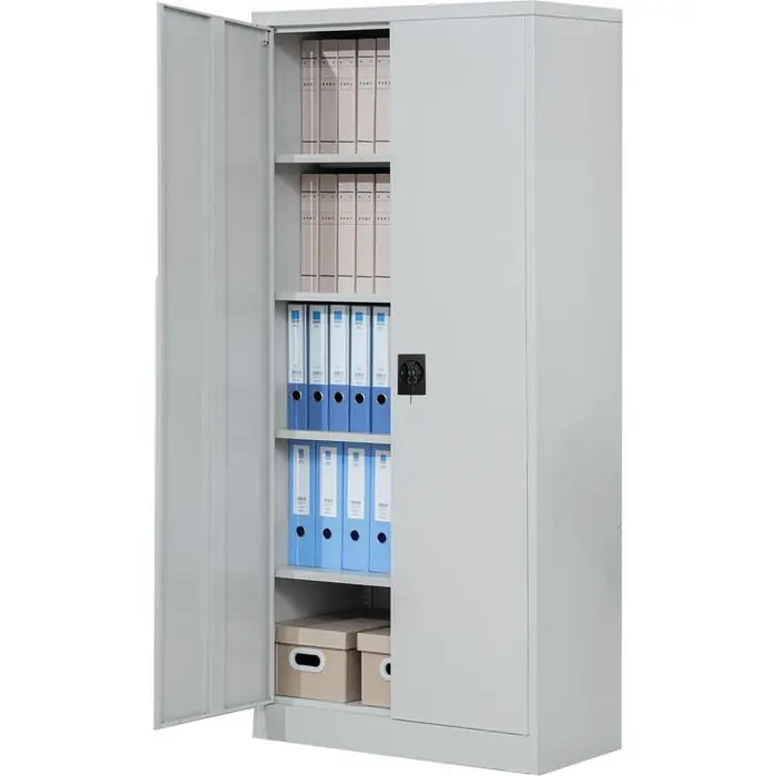 Bisley Aktenschrank FTL09645, aus Metall, zerlegt, abschließbar, 90 x 185 x 40 cm (B/H/T), lichtgrau Sichere Zahlung