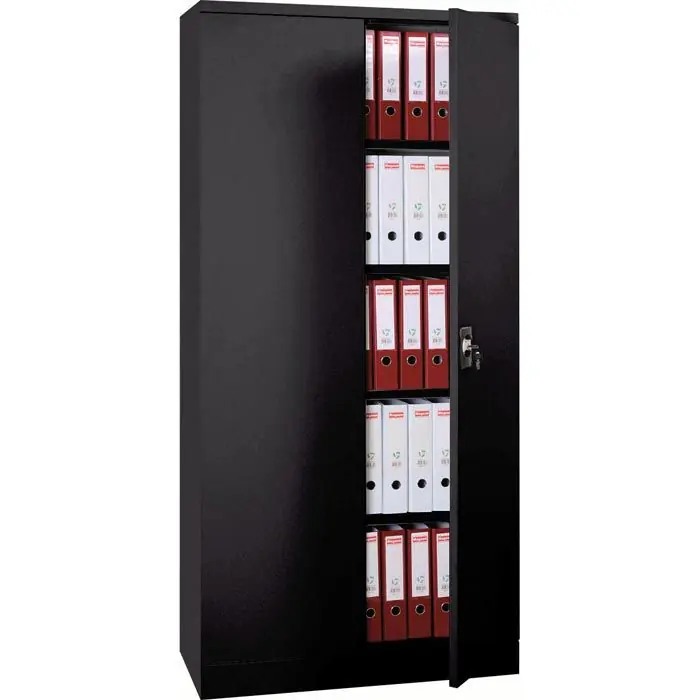 G-Office Aktenschrank FLC.19/N, aus Metall, abschließbar, 92 x 195 x 42 cm (B/H/T), schwarz Aktuell