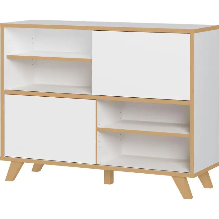 Solange Der Vorrat Reicht Germania Sideboard Helsinki 4170-513, weiß, mit Schiebetüren, (B/H/T) 120 x 92 x 40cm