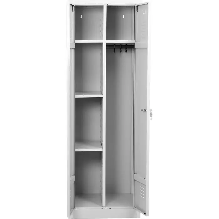 G-Office Mehrzweckschrank CLC/FD.1860, abschließbar, lichtgrau, für Staubsauger, 5 Fächer, aus Metall, 60 x 180 x 50 cm Meistverkauft