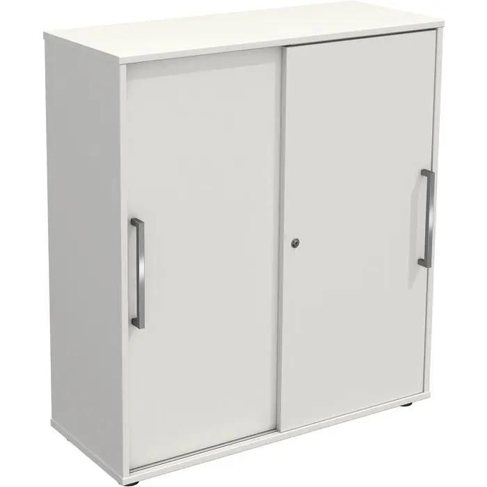 Rabatt Kerkmann Schiebetürenschrank Remo, Holz, abschließbar, 100 x 111 x 40cm (B/H/T), weiß