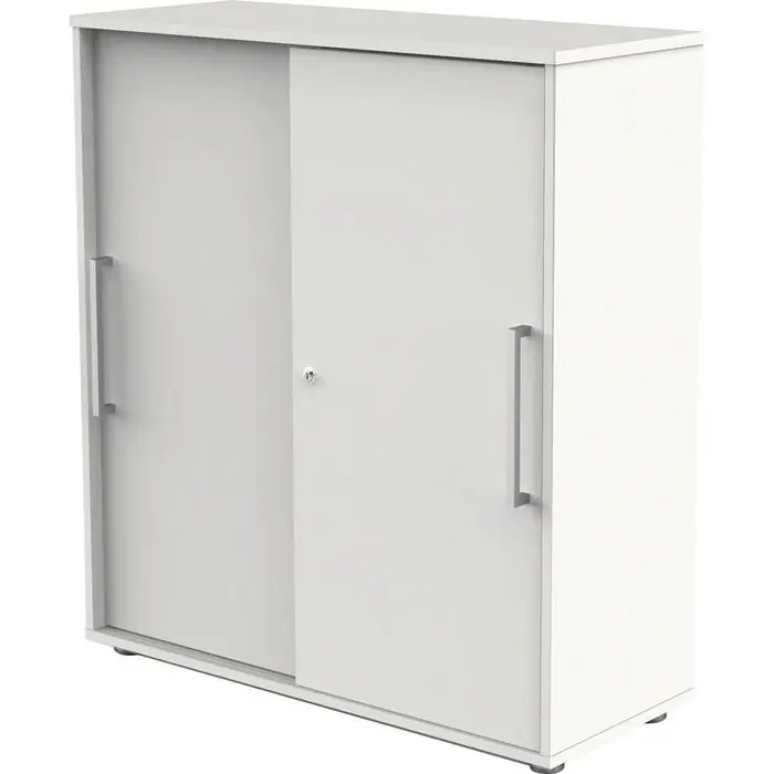 Top-Angebot Kerkmann Schiebetürenschrank Move 3, Holz, abschließbar, 100 x 111 x 40cm, weiß