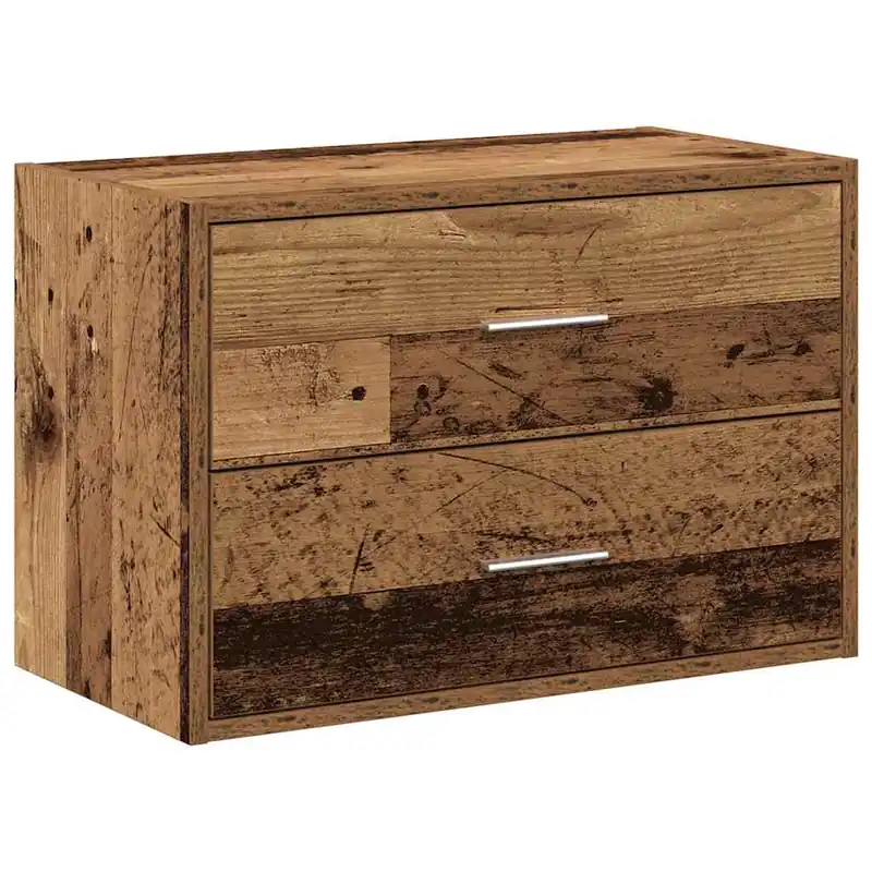 Billig vidaXL Schrank mit 2 Schubladen Altholz-Optik 60x31x40cm Holzwerkstoff