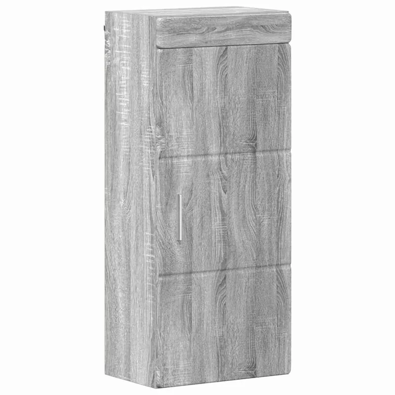 Abverkauf vidaXL Badezimmer-Wandschrank TULUM Graues Sonoma 37 x 24,5 x 86 cm