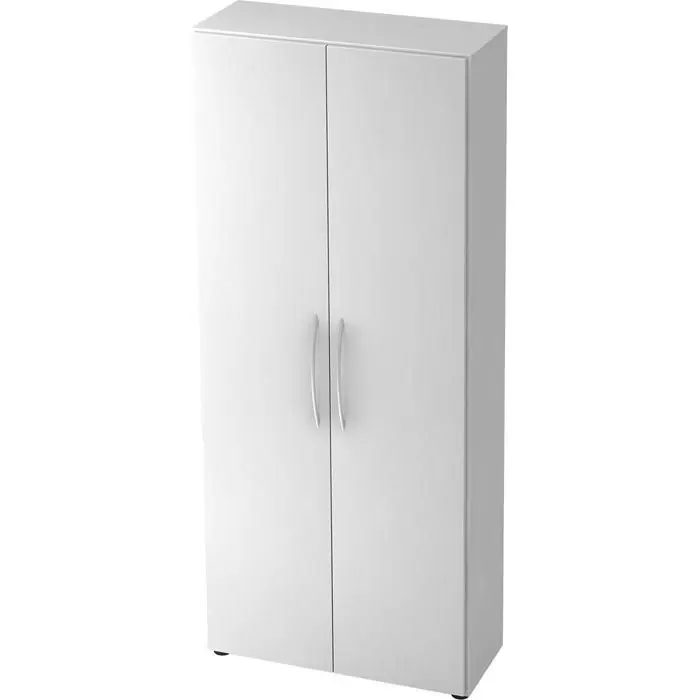 Markenware Hammerbacher Aktenschrank B-Serie, aus Holz, 80 x 188 x 35cm (B/H/T), weiß