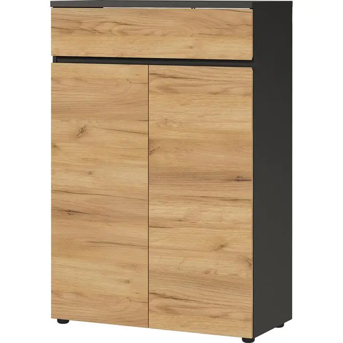 Super-Preis Germania Aktenschrank Lissabon, 4265-549 aus Holz, mit Schubfach 80 x 120 x 40 cm (B/H/T), navarra-eiche/graphit