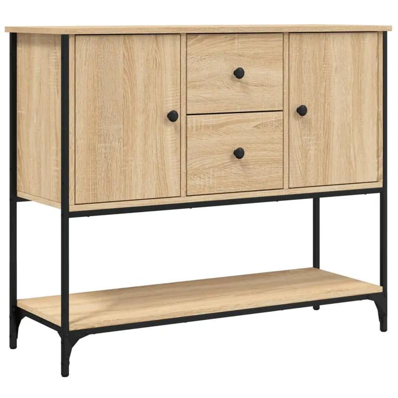 vidaXL Sideboard Sonoma-Eiche 100x36x85 cm Holzwerkstoff Solange Der Vorrat Reicht