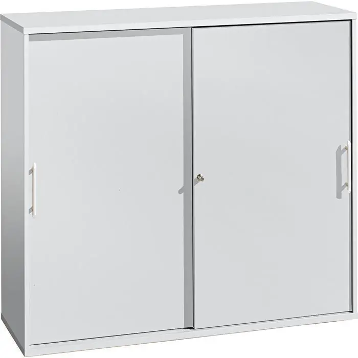 Günstig Hammerbacher Schiebetürenschrank N-Serie, Holz, abschließbar, 120 x 110 x 40cm, lichtgrau