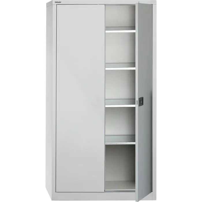 Sonderangebot Bisley Werkzeugschrank E782A04G, aus Metall, lichtgrau, mit 4 Fachböden, abschließbar, 91 x 195 x 40 cm