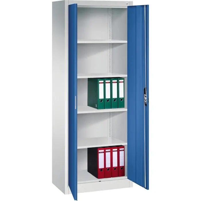 CP-Möbel Aktenschrank Acurado C2000, aus Metall, abschließbar, 80 x 195 x 40cm (B/H/T), blau / grau Neu