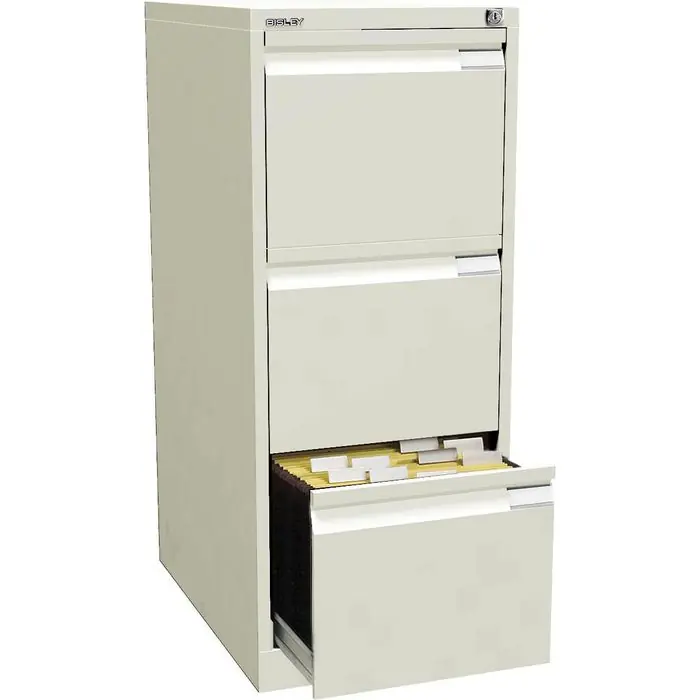 Bisley Hängeregisterschrank 3633-696, 1-bahnig, 3 Schübe, verkehrsweiß Sale