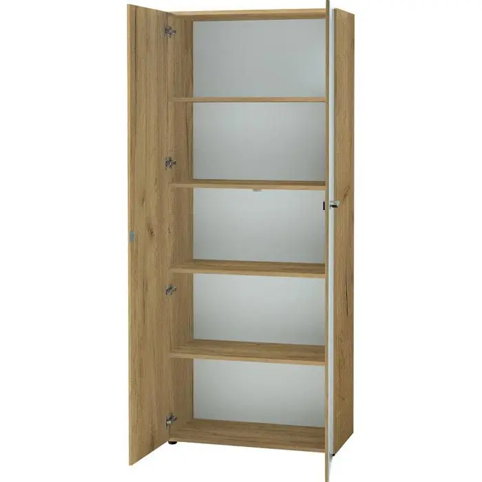 Germania Aktenschrank Monteria 4204-242, aus Holz, abschließbar, 80 x 196 x 37 cm (B/H/T), weiß / eiche Sichere Zahlung
