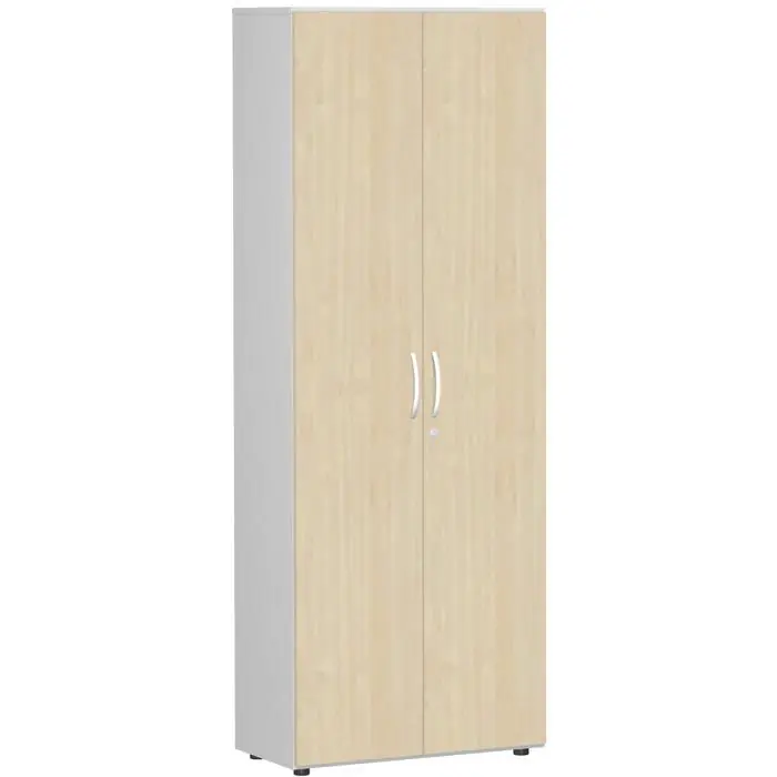 Geramöbel Aktenschrank Flex, aus Holz, abschließbar, 80x216x42cm (B/H/T), ahorn / grau Jetzt Bestellen