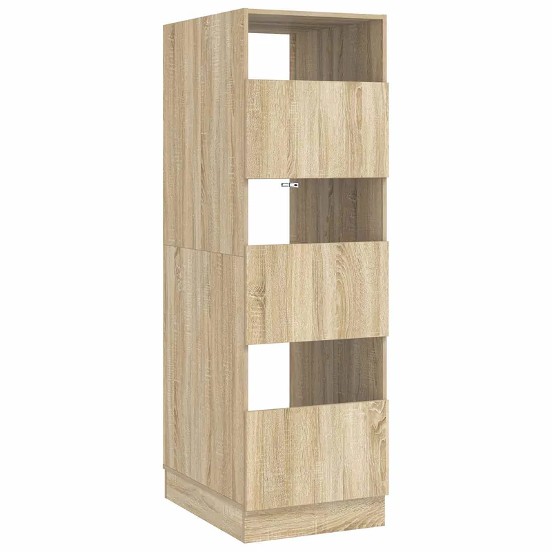 vidaXL Wäscheschrank mit Tür Sonoma 50 x 68 x 162 cm Holzwerkstoff Solange Der Vorrat Reicht