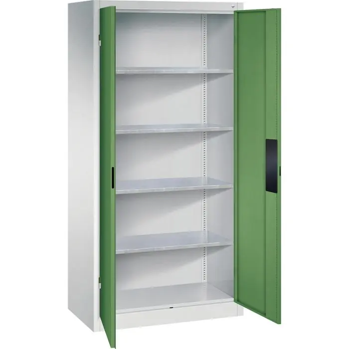 Top-Seller CP-Möbel Werkzeugschrank 8921-052, aus Metall, grau / grün, Schwerlastschrank, 4 Fachböden, abschließbar, 93 x 195 x 50 cm
