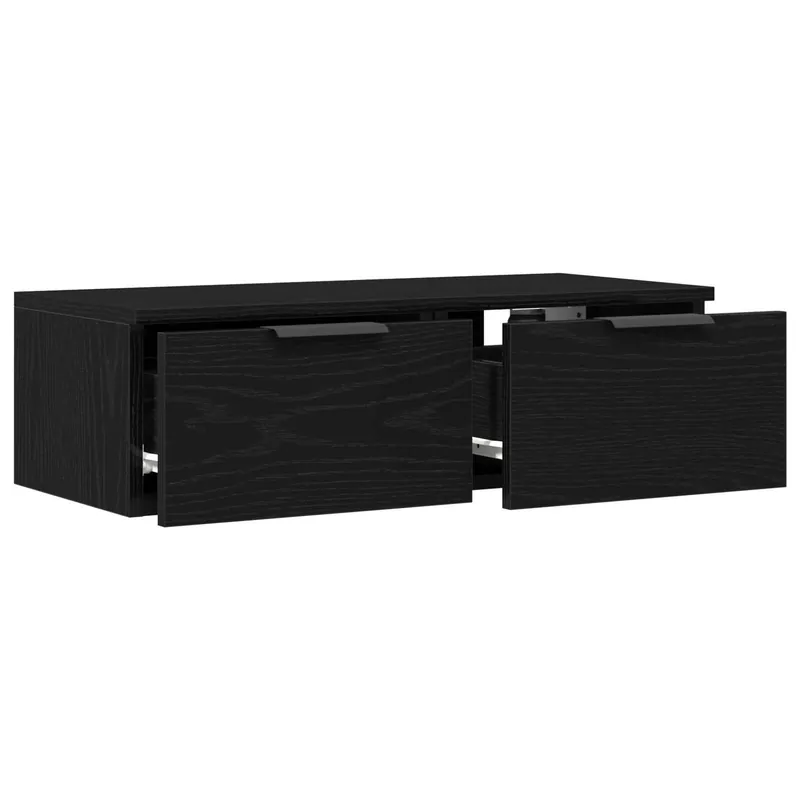 vidaXL Wandschrank Schwarz Eichen-Optik 68 x 30 x 20 cm Holzwerkstoff Solange Der Vorrat Reicht