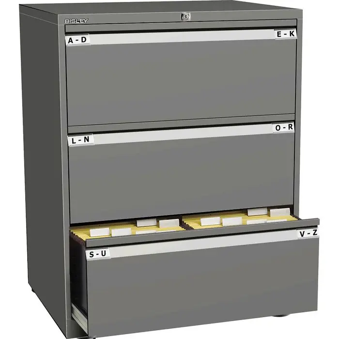 Bisley Hängeregisterschrank Essentials YESF0810, 2-bahnig, 3 Schübe, anthrazit Preiswert