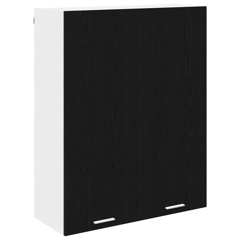 Expressversand vidaXL Hängeschrank mit Speicher Schwarz Eichen-Optik 80 x 31 x 100 cm