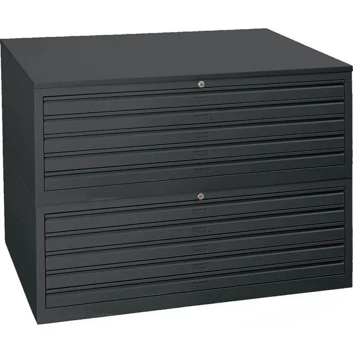 G-Office Planschrank MPC/10, DIN A0, 10 Schübe, 140 x 105 x 95 cm, schwarz Markenware