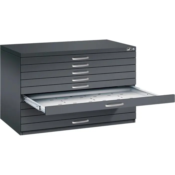 Schnäppchen CP-Möbel Planschrank Serie 7101-000, DIN A1, 10 Schübe, 110 x 76 x 76,5 cm, anthrazit