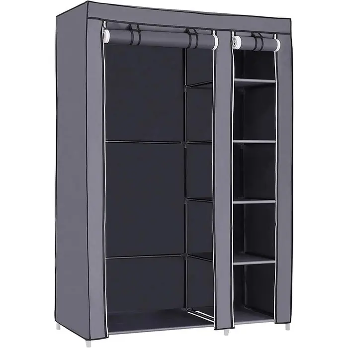 Jetzt Bestellen Songmics Kleiderschrank XL, LSF007G, grau, 2 Stofftüren, (BxHxT) 110 x 175 x 45cm