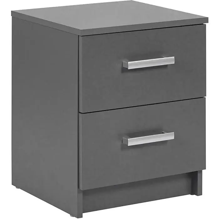 Solange Der Vorrat Reicht Inter-Link Nachttisch 13087100, graphit, mit 2 Schubladen, (B/H/T) 41 x 51 x 40cm