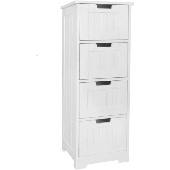 Wohnling Kommode WL5.183, weiß, mit 4 Schubladen, 30 x 83 x 30cm Direktkauf